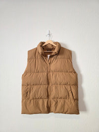 NEW Camel Zip Up Puffer Vest (L)