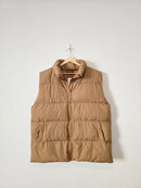 NEW Camel Zip Up Puffer Vest (L)
