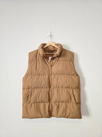 NEW Camel Zip Up Puffer Vest (L)