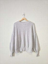 Aerie Gray Ribbed Oversized Sweater (XS)