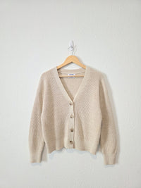 Cotton Linen Cardigan Sweater (M)