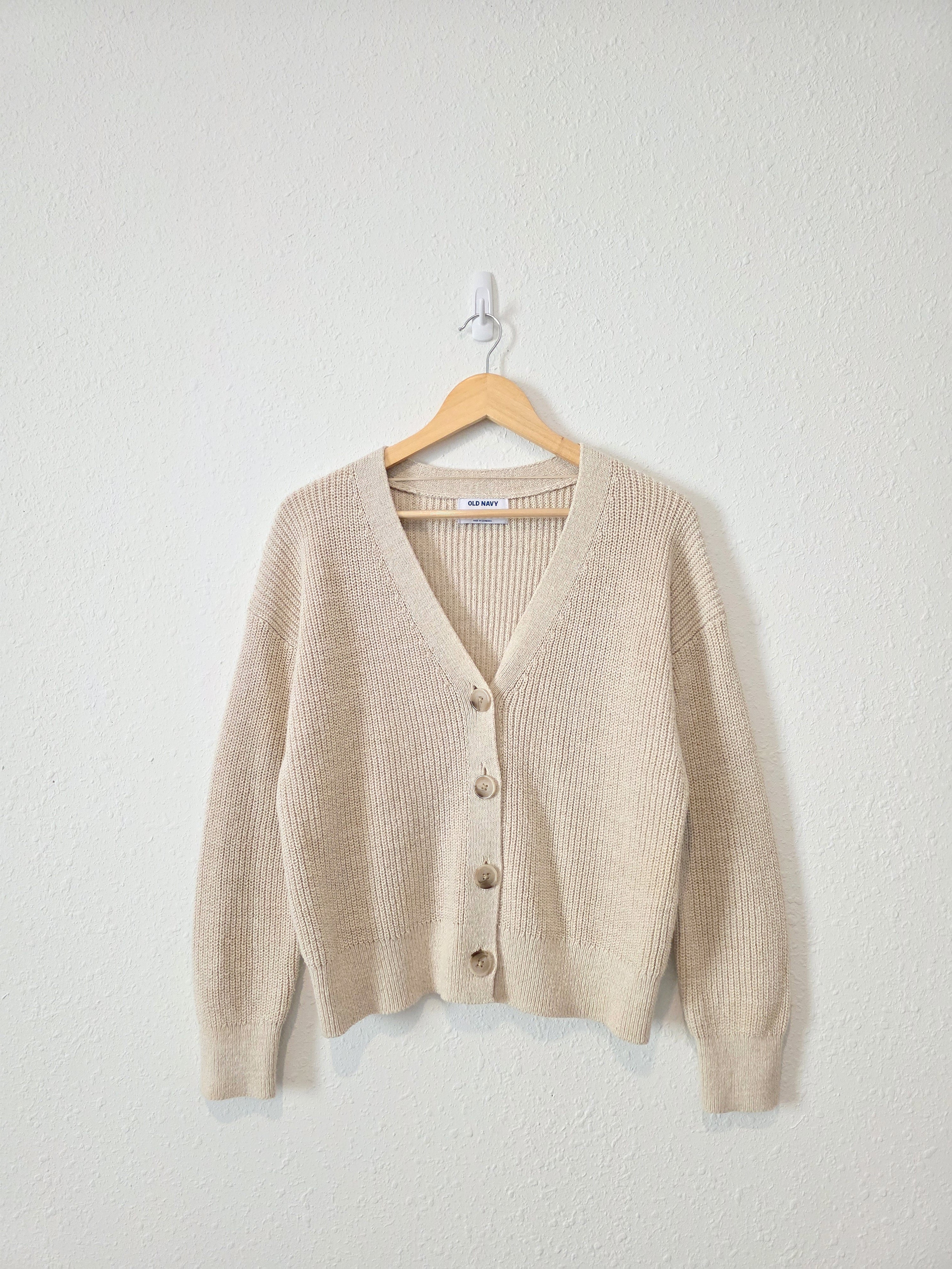 Cotton Linen Cardigan Sweater (M)