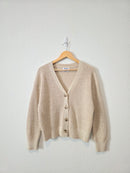 Cotton Linen Cardigan Sweater (M)