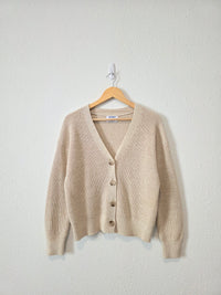 Cotton Linen Cardigan Sweater (M)