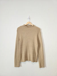 Mystree Ruffle Mockneck Sweater (L)