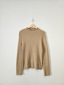 Mystree Ruffle Mockneck Sweater (L)