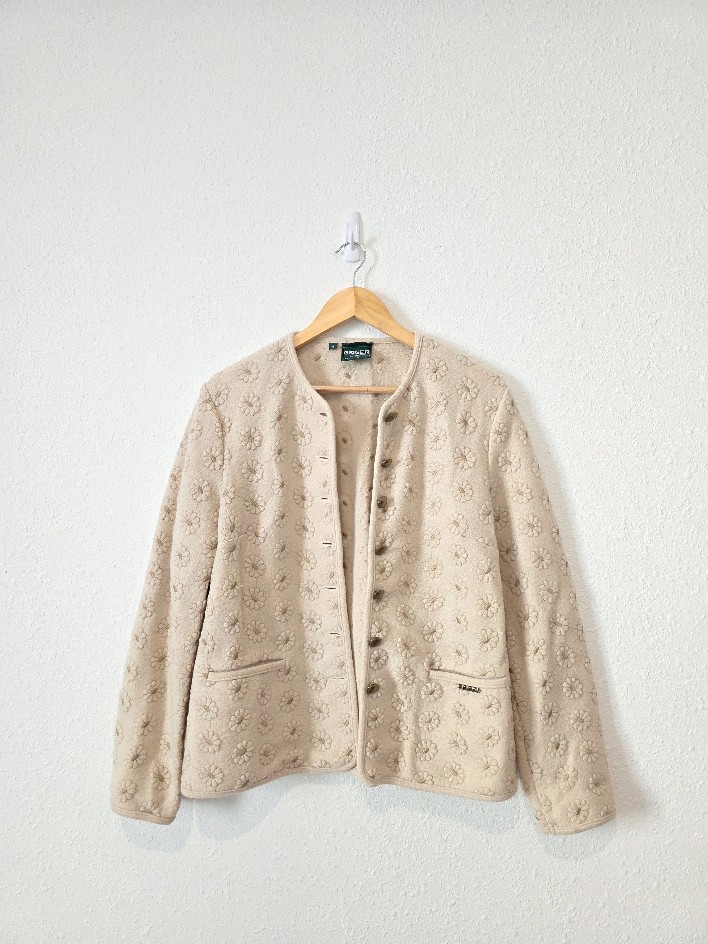 Vintage Floral Wool Jacket (S)