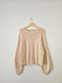 Z Supply Neutral Checkered Sweater (XL)