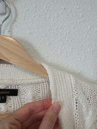 Quince Chunky Cable Knit Cardigan (S)