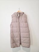 Long Zip Up Puffer Vest (XL)