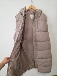 Long Zip Up Puffer Vest (XL)