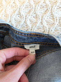Aerie Light Wash Denim Overalls (XS)