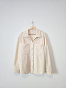 Z Supply Cream Corduroy Shirt Jacket (M)
