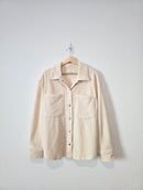Z Supply Cream Corduroy Shirt Jacket (M)