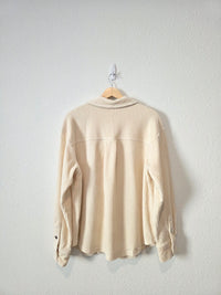Z Supply Cream Corduroy Shirt Jacket (M)