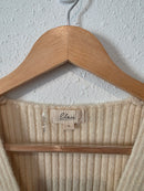 Elan Cream Ribbed Sweater Vest (L)