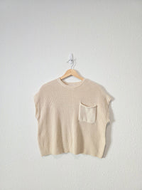 Cream Boxy Knit Top (M)