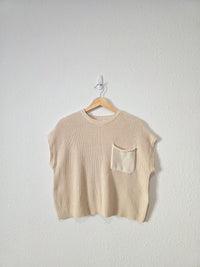 Cream Boxy Knit Top (M)