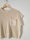 Cream Boxy Knit Top (M)