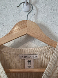 Cream Boxy Knit Top (M)