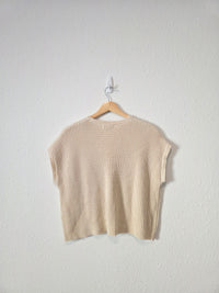 Cream Boxy Knit Top (M)