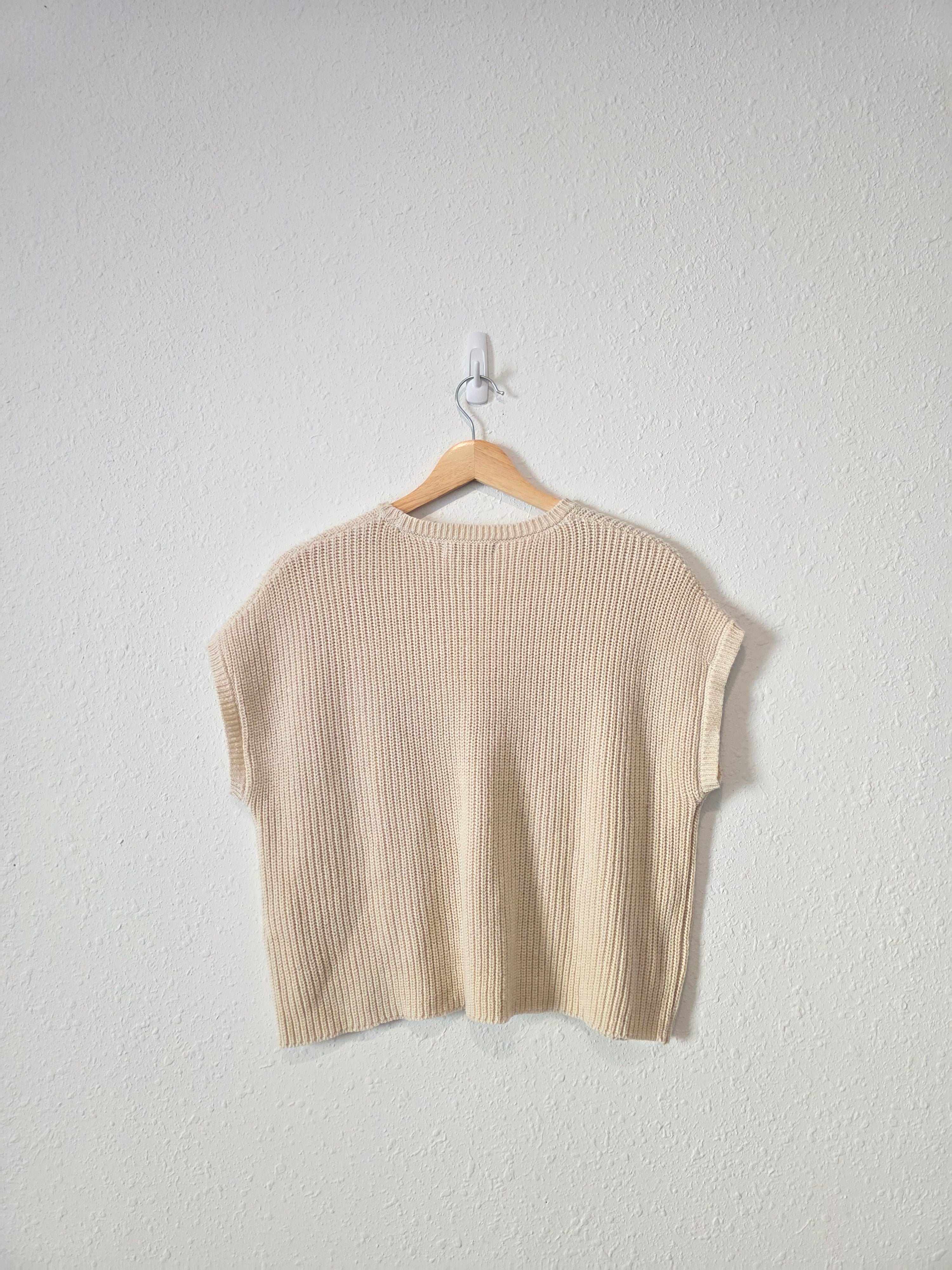 Cream Boxy Knit Top (M)