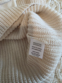 Cream Boxy Knit Top (M)