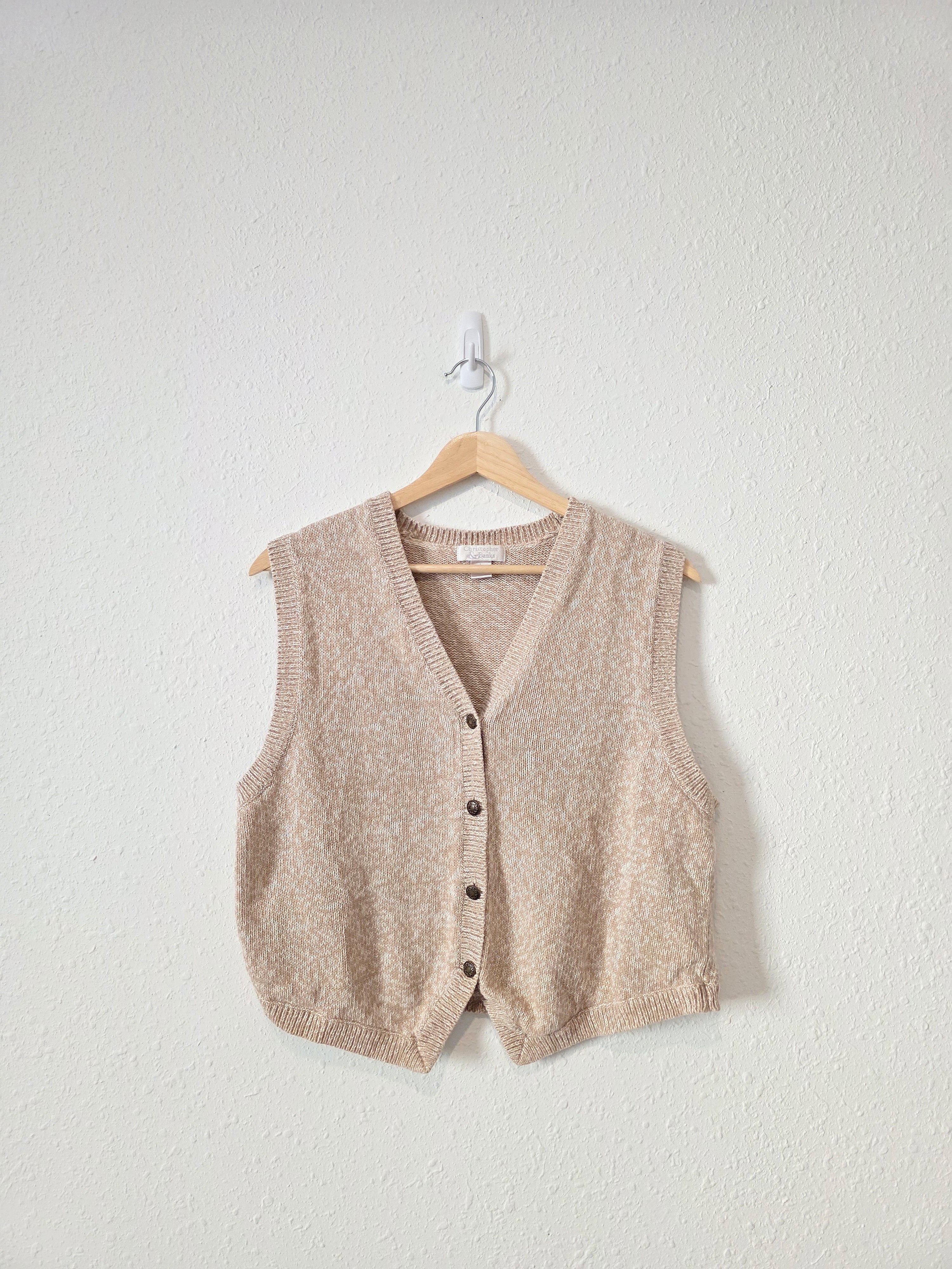 Vintage Neutral Sweater Vest (L)