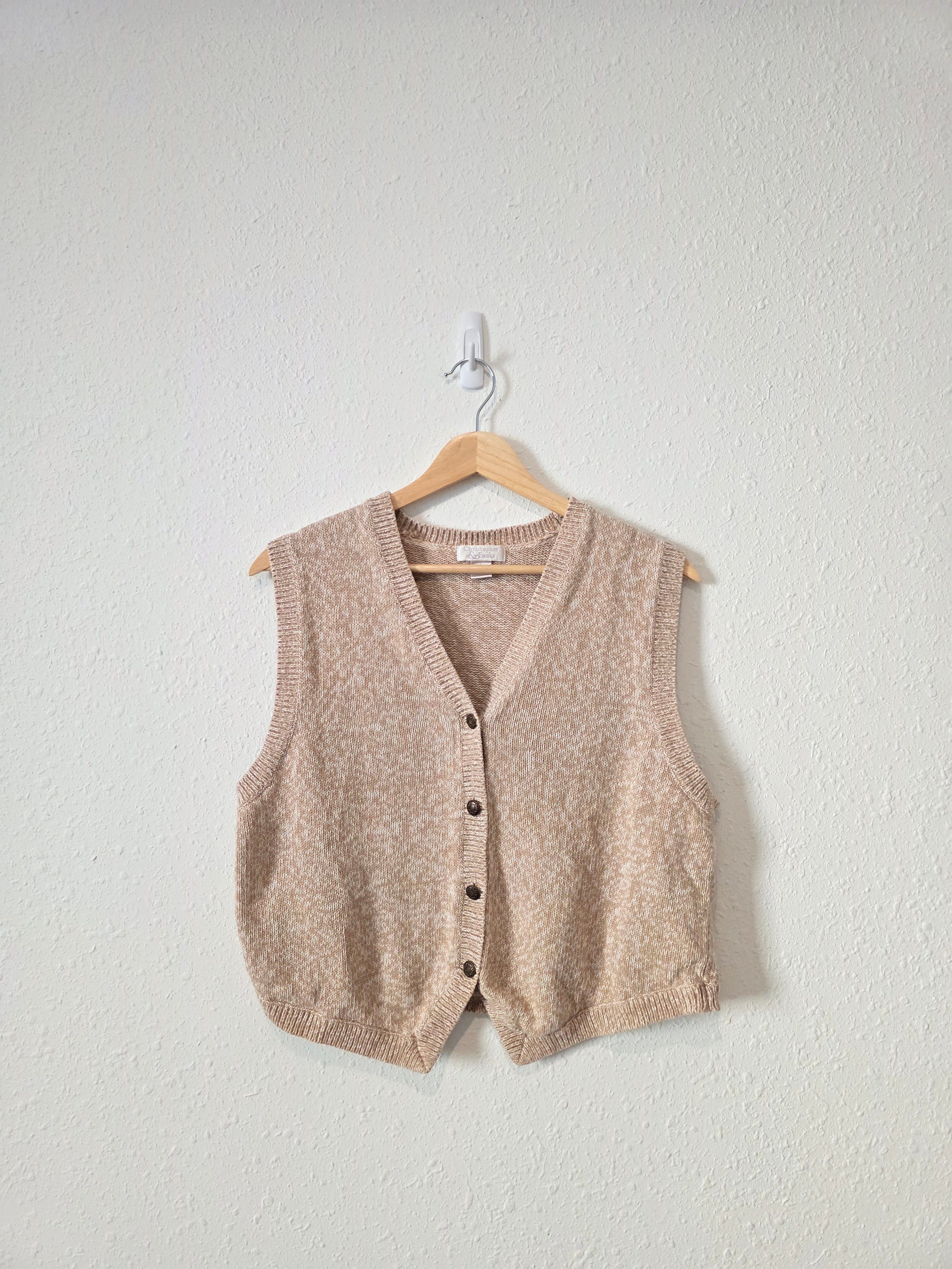 Vintage Neutral Sweater Vest (L)