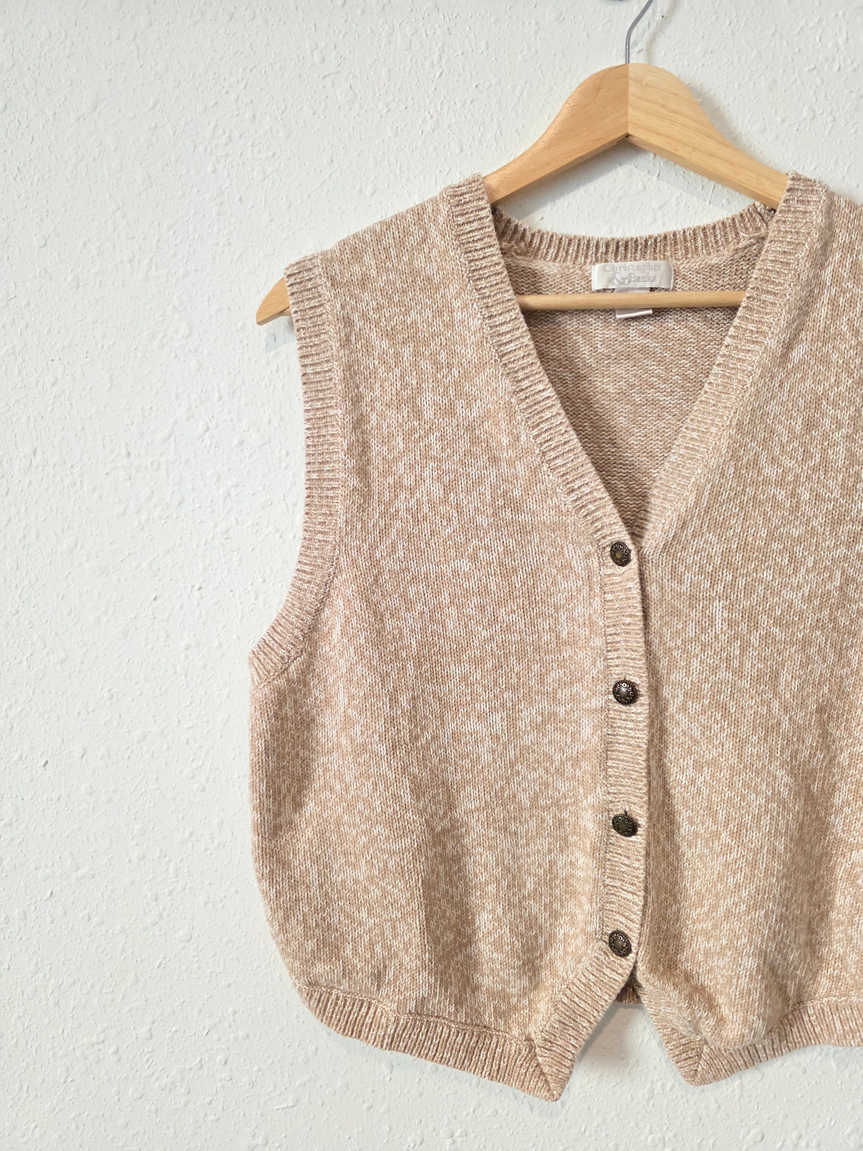 Vintage Neutral Sweater Vest (L)