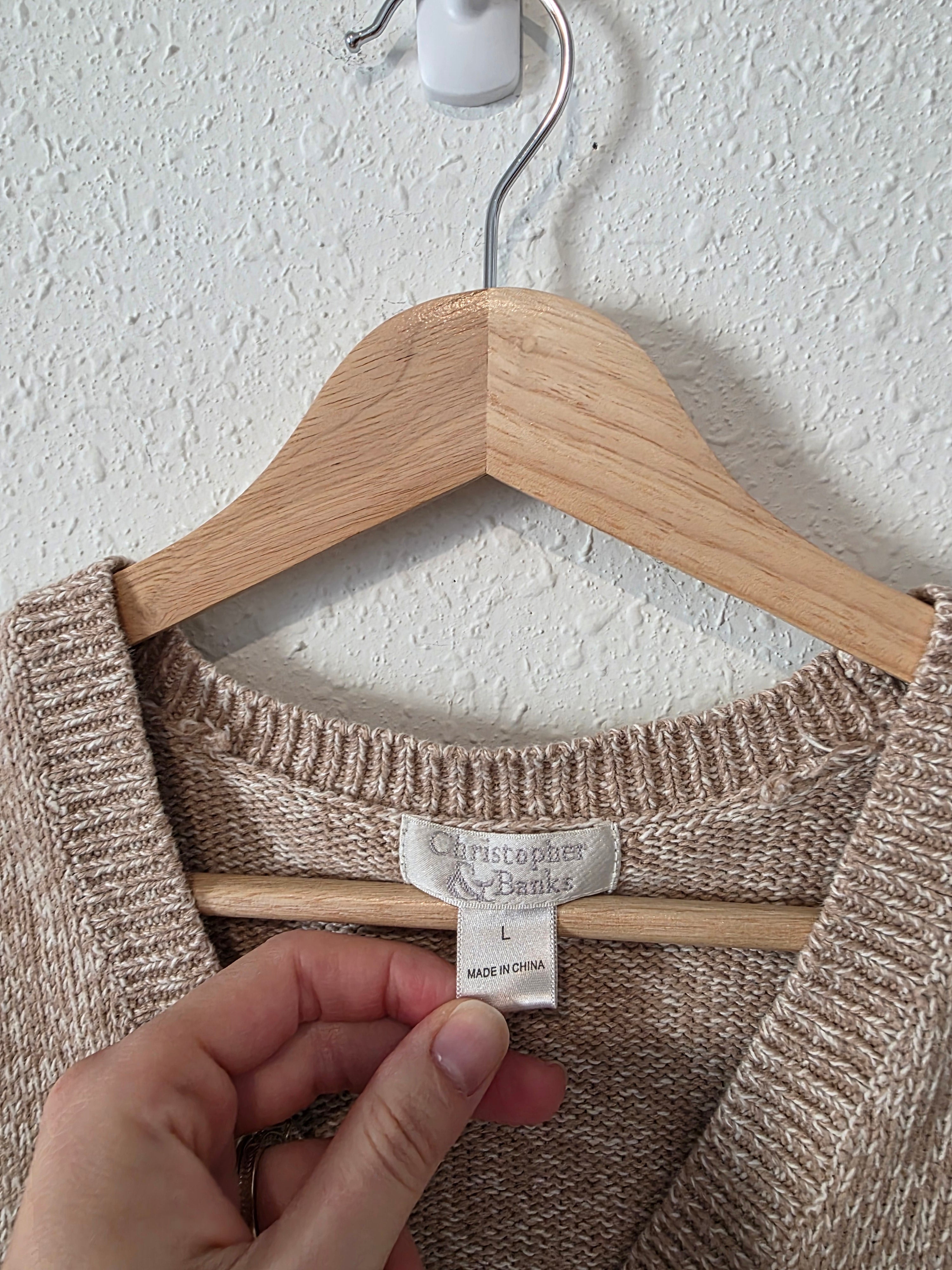Vintage Neutral Sweater Vest (L)