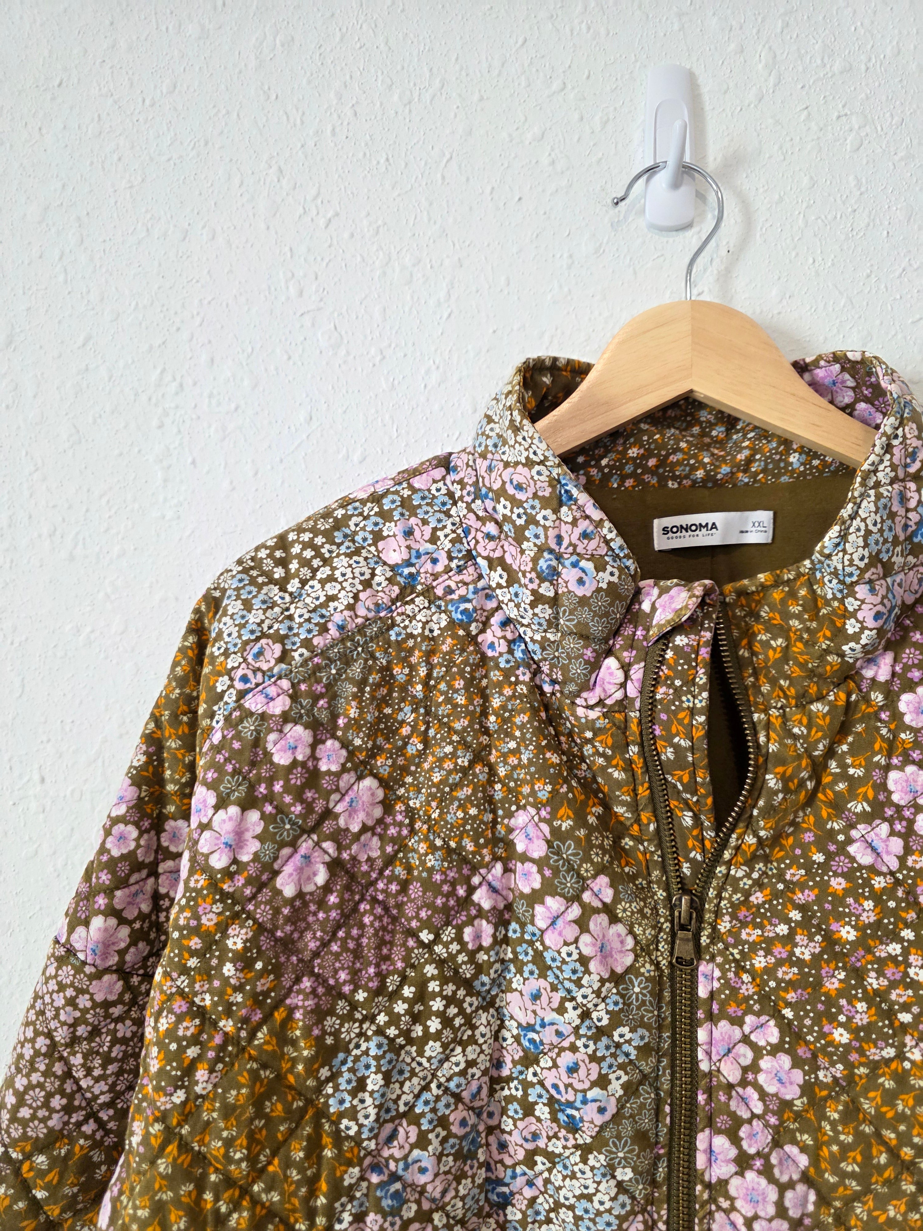 NEW Floral Quilted Jacket (XXL)