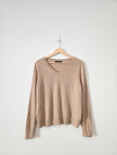 Quince Cashmere V Neck Sweater (XL)