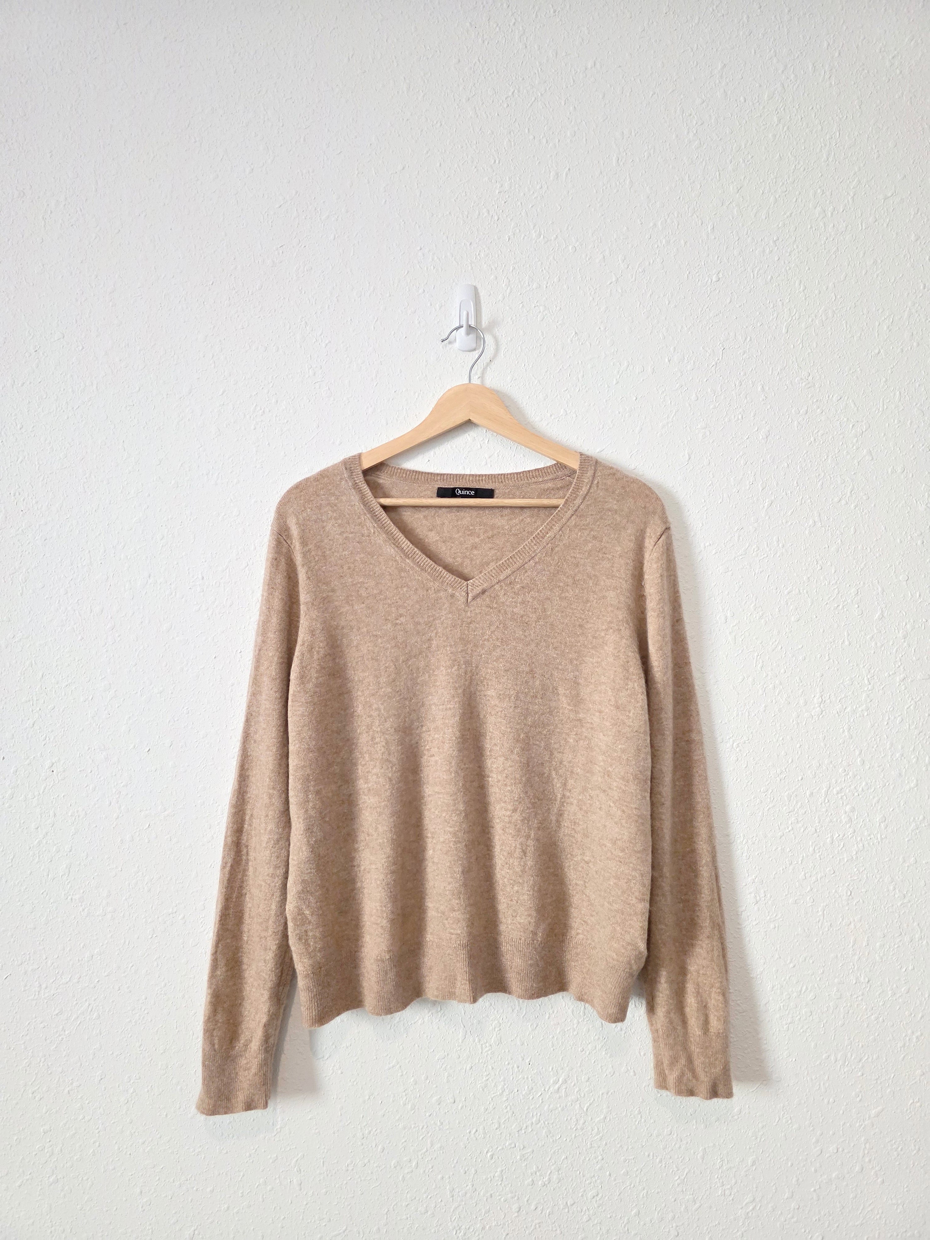 Quince Cashmere V Neck Sweater (XL)