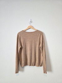 Quince Cashmere V Neck Sweater (XL)