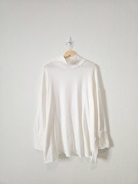 Free People White Mockneck Tunic (L)