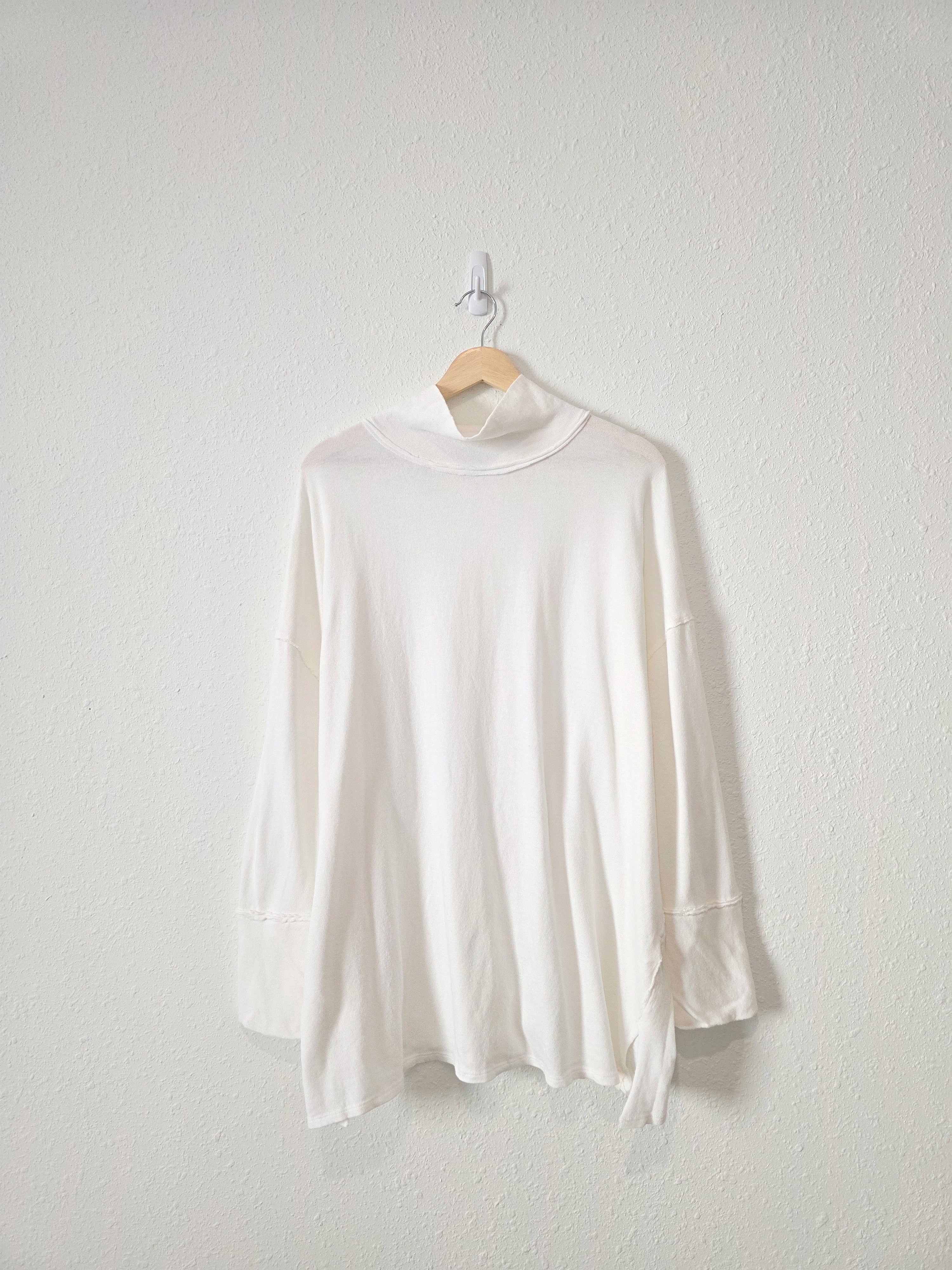 Free People White Mockneck Tunic (L)