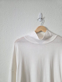 Free People White Mockneck Tunic (L)