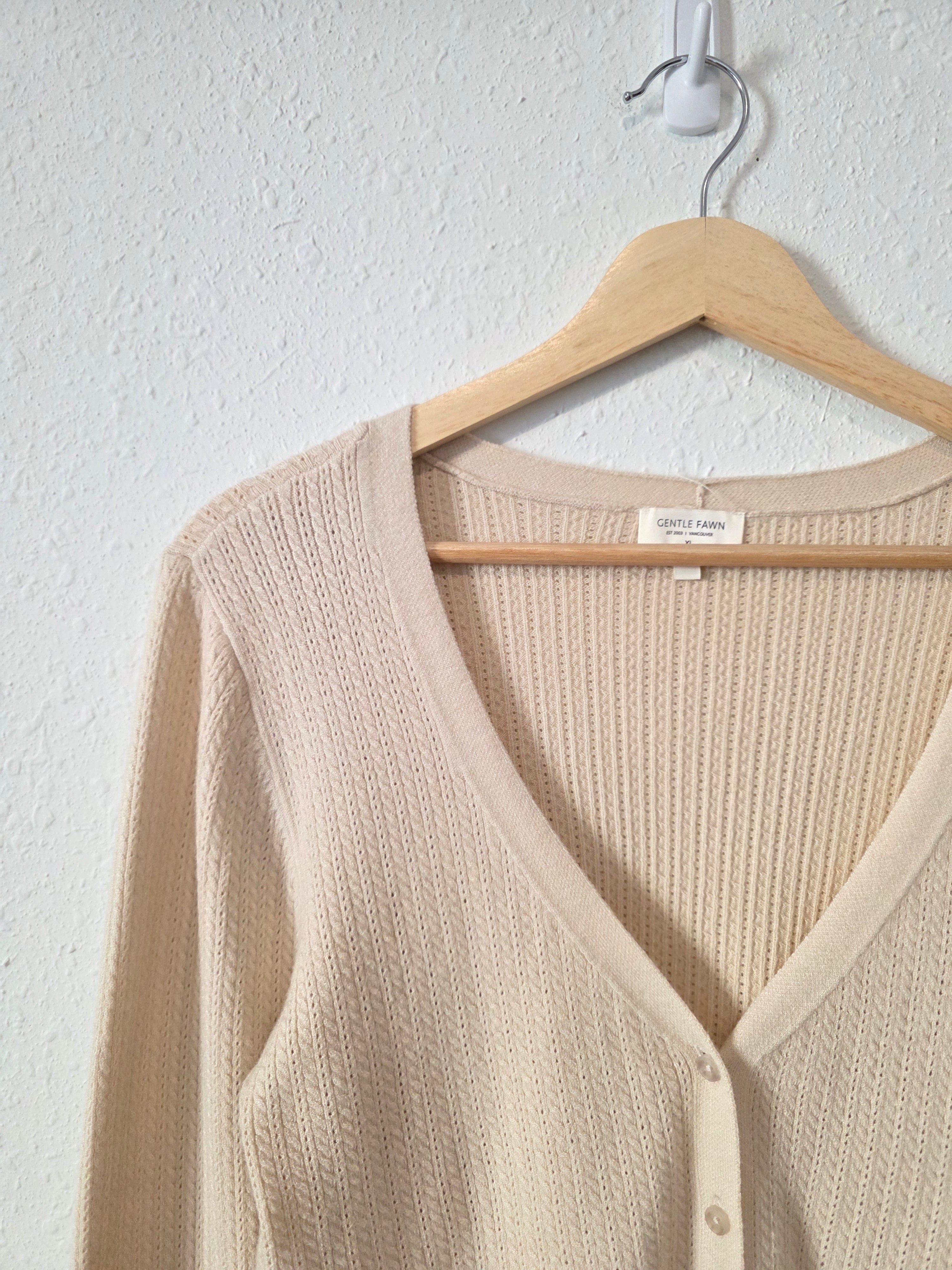 Gentle Fawn Textured Button Up Sweater (XL)