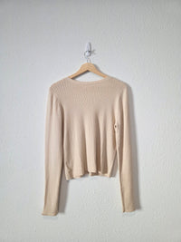 Gentle Fawn Textured Button Up Sweater (XL)