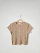 Madewell Neutral Waffle Tee (S)