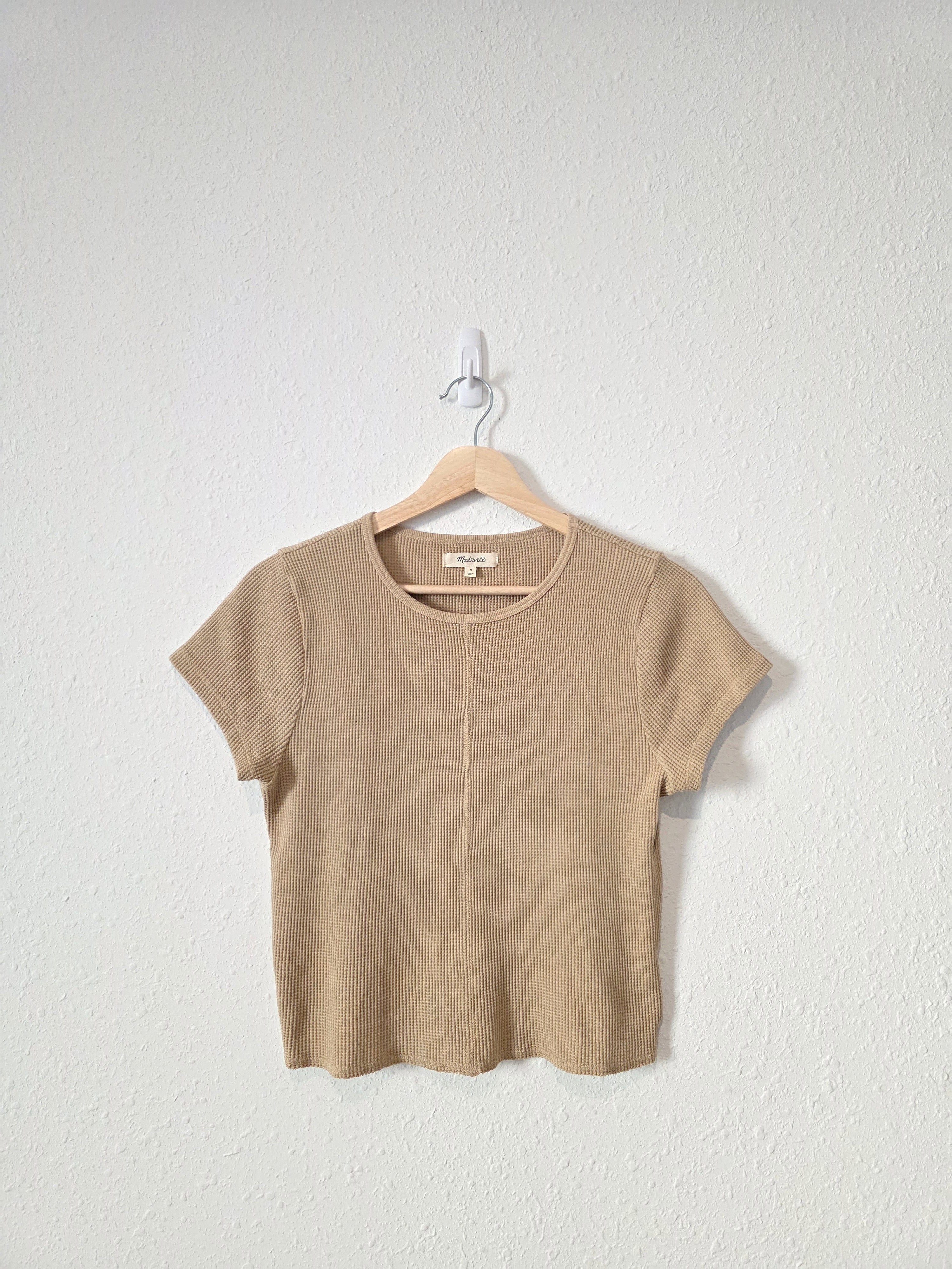 Madewell Neutral Waffle Tee (S)