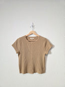 Madewell Neutral Waffle Tee (S)