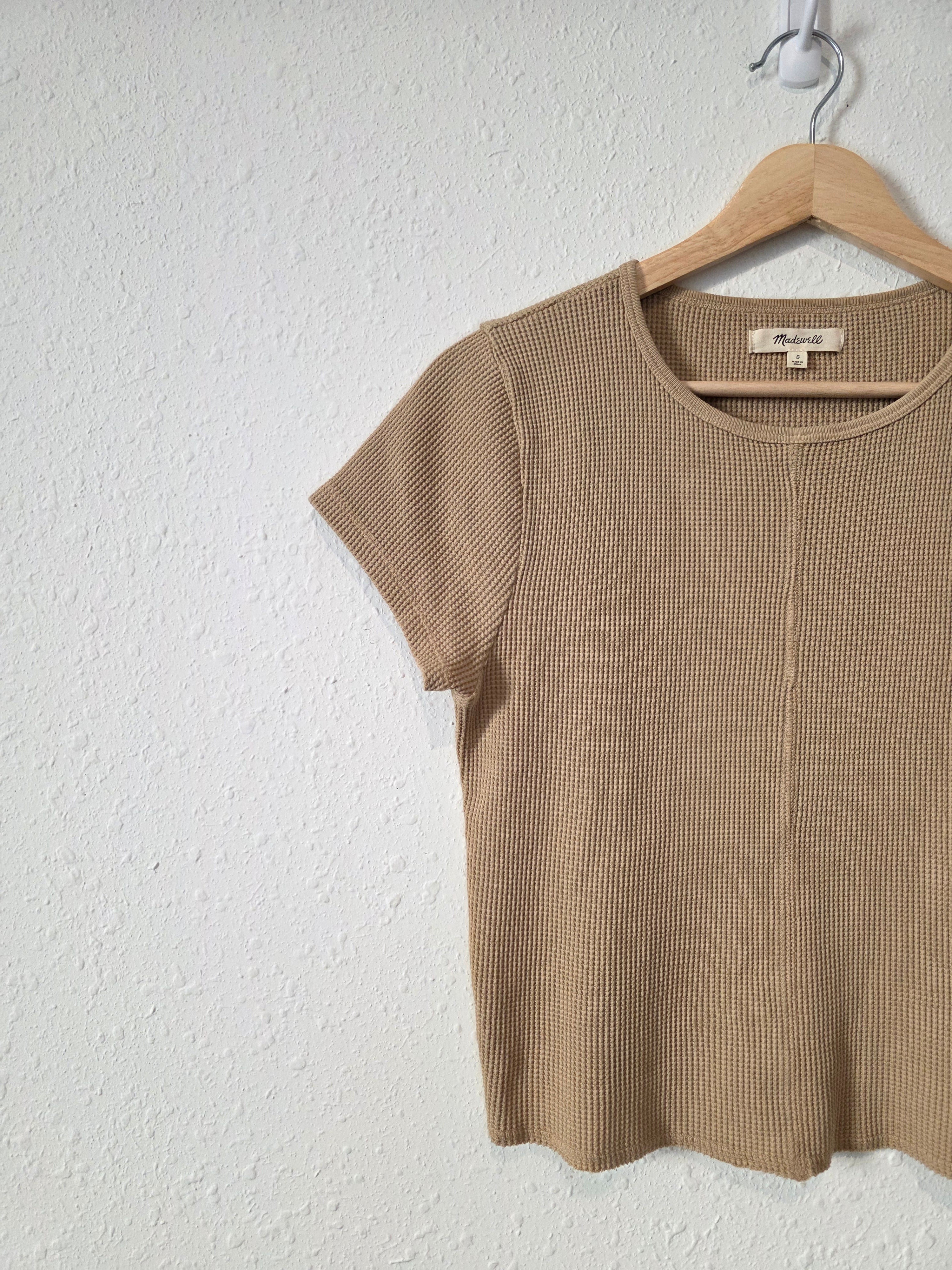Madewell Neutral Waffle Tee (S)