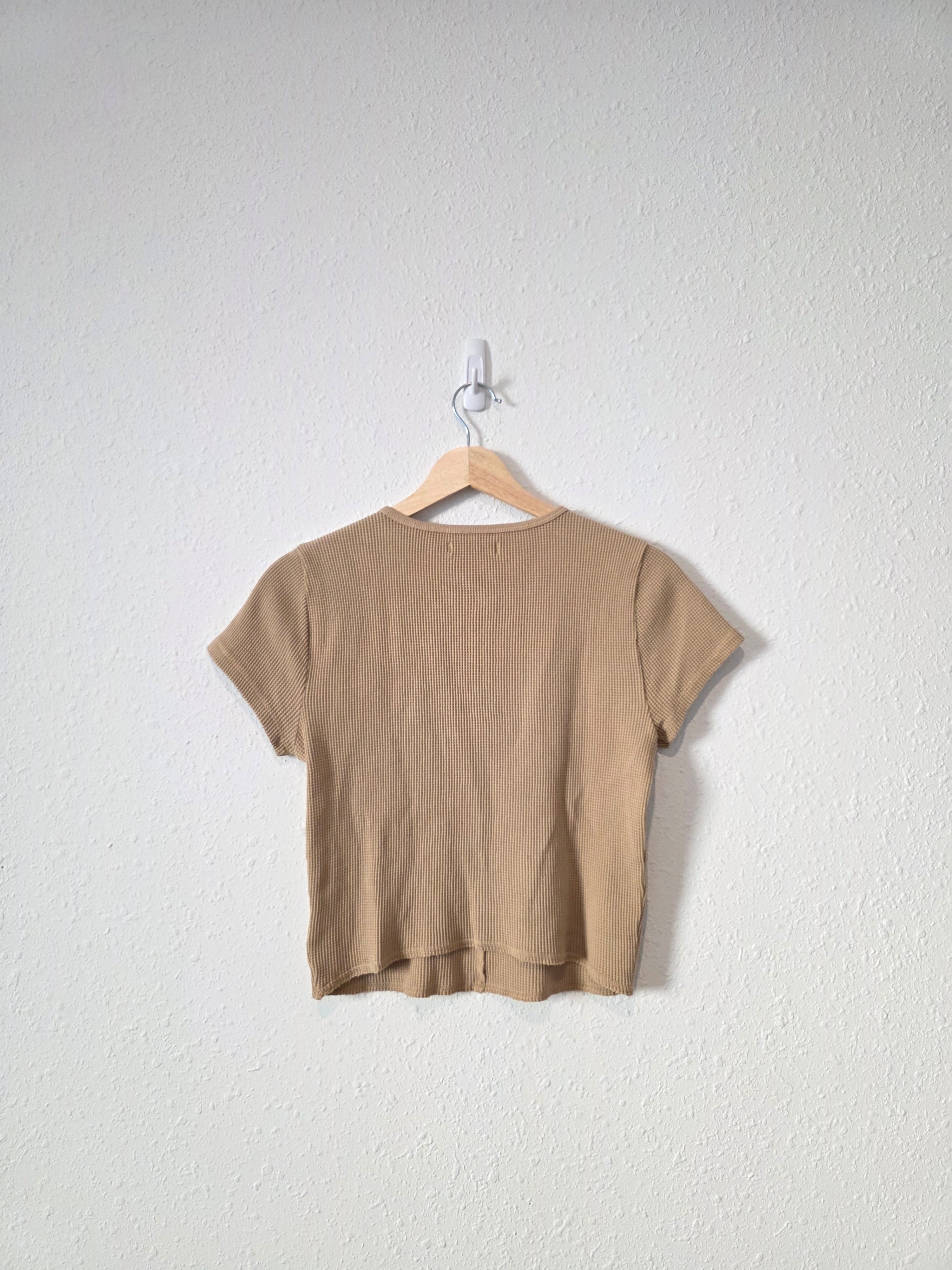 Madewell Neutral Waffle Tee (S)
