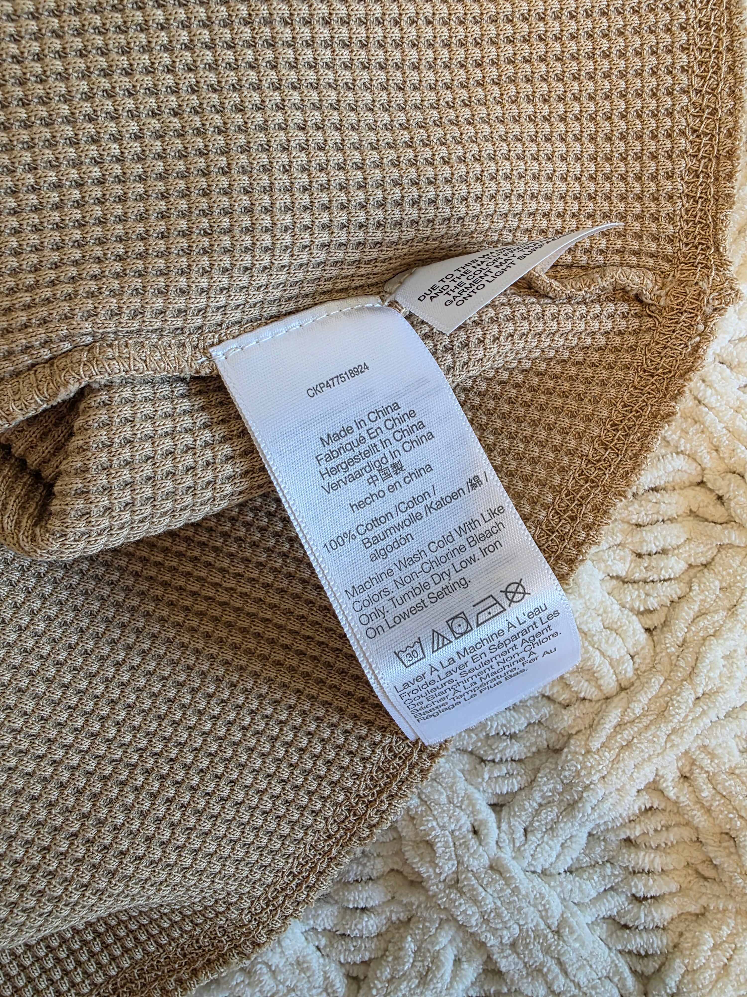 Madewell Neutral Waffle Tee (S)