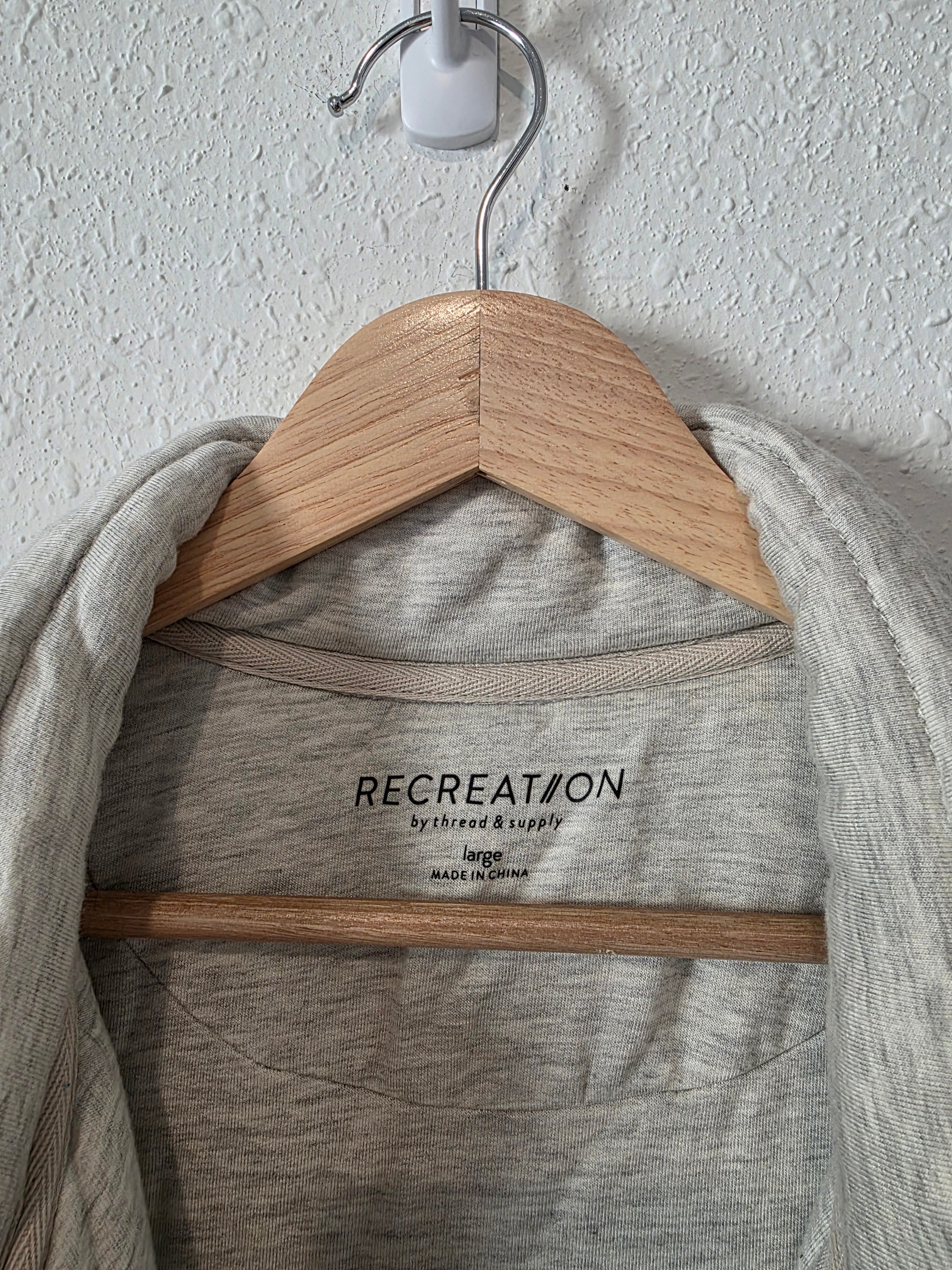 Thread & Supply Gray Zip Up Vest (L)