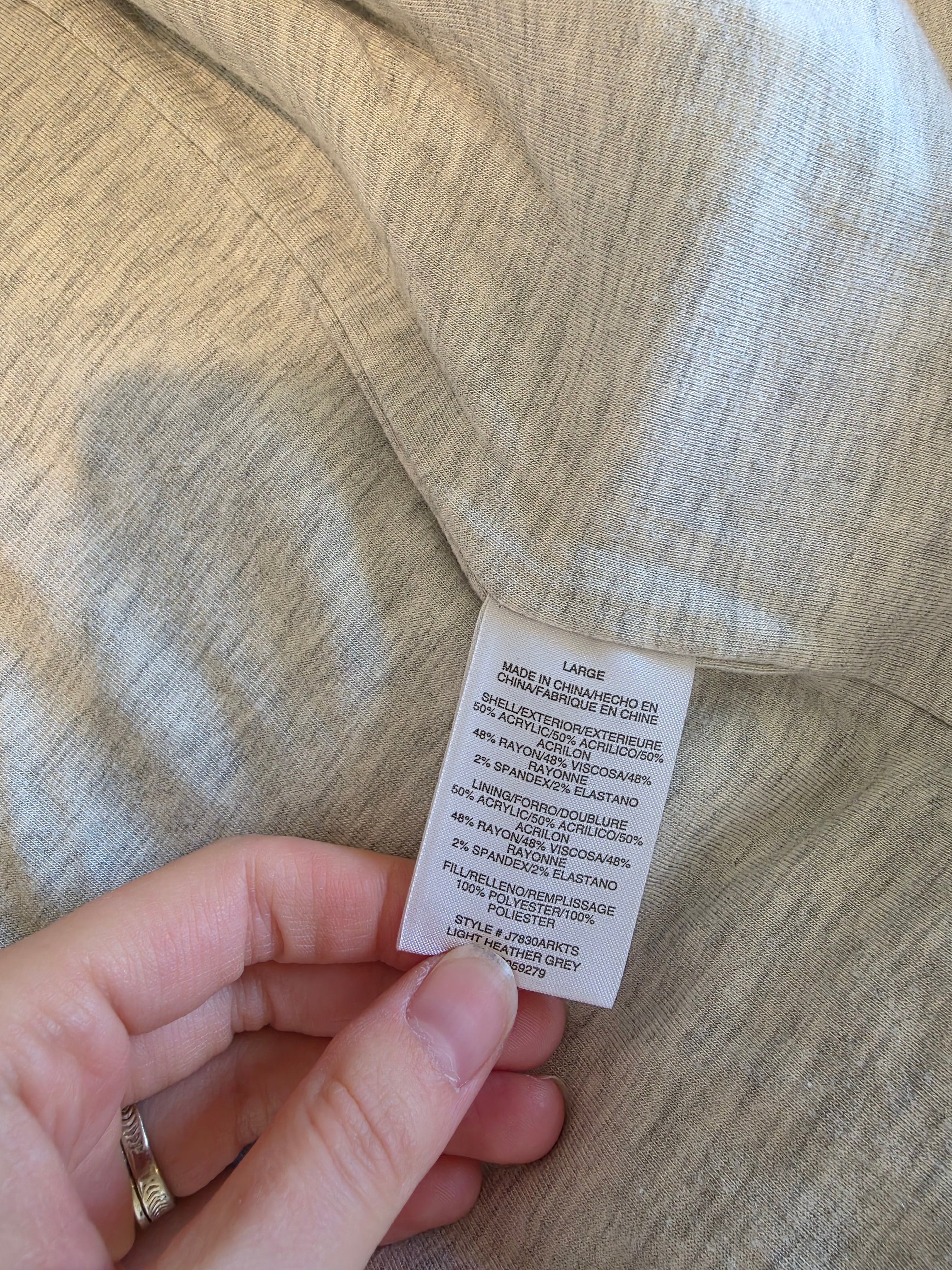Thread & Supply Gray Zip Up Vest (L)