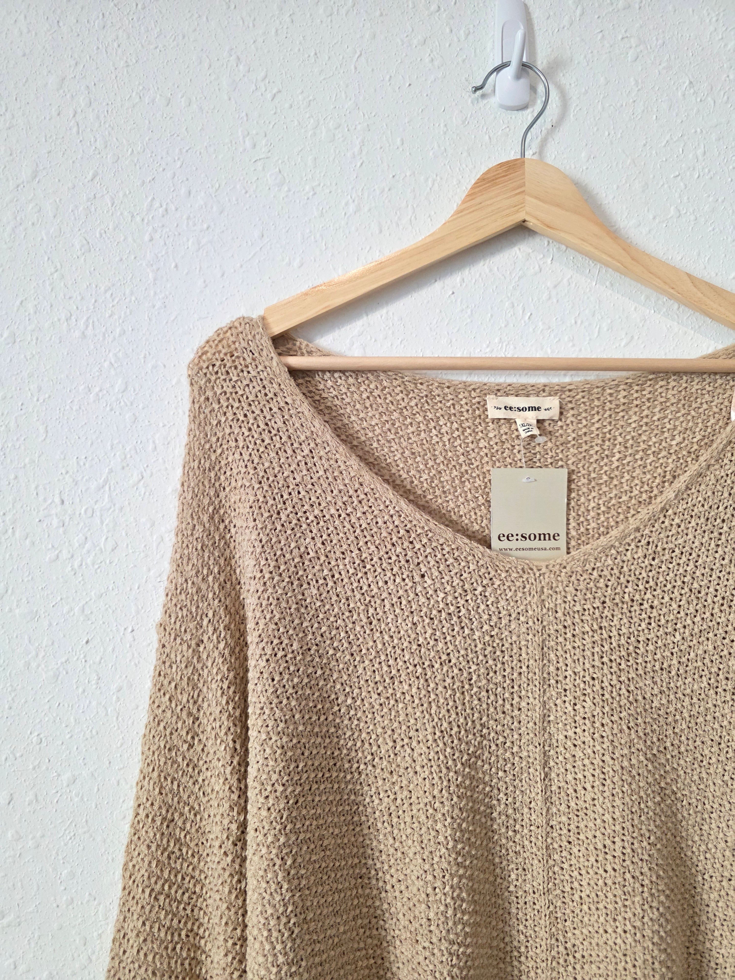 NEW Textured Knit Slouchy Sweater (1X/2X)