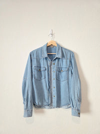 Cotton Linen Denim Button Up (XS)